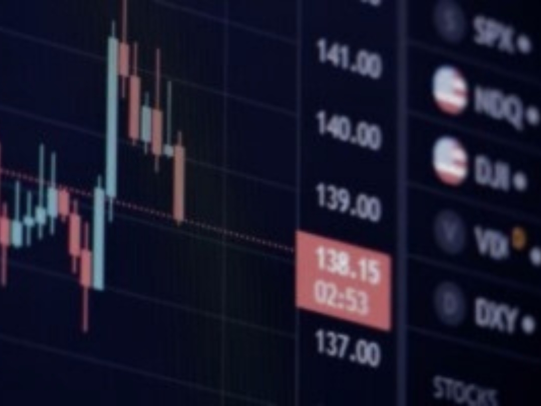 A candlestick growth chart showing positive market trends for diversified assets like securities and cryptocurrency at Aspen Sage Investment Fund.